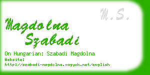 magdolna szabadi business card